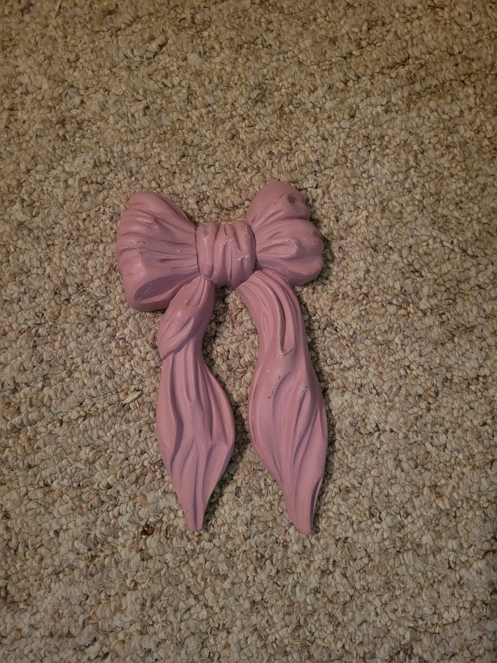 Homco Pink Decorative Bow Wall Accent